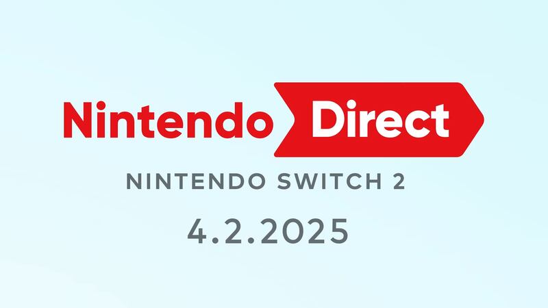 An image advertising a Nintendo Direct for the Nintendo Switch 2, to be released on April 2nd, 2025.