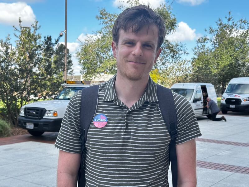 Nathan Bartley, a voter in the California primary elections.