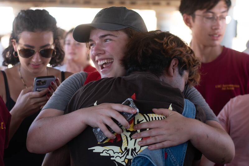 RPL students excited after the successful static fire.