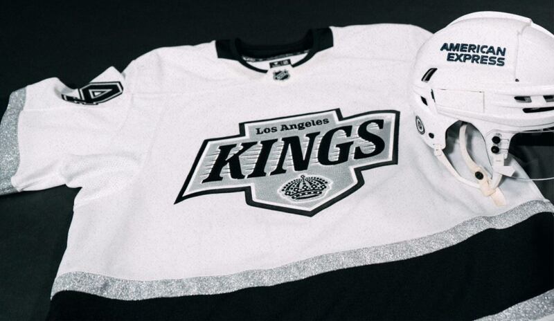 The white jersey will be paired with matching white helmets. (Photo/LA Kings)