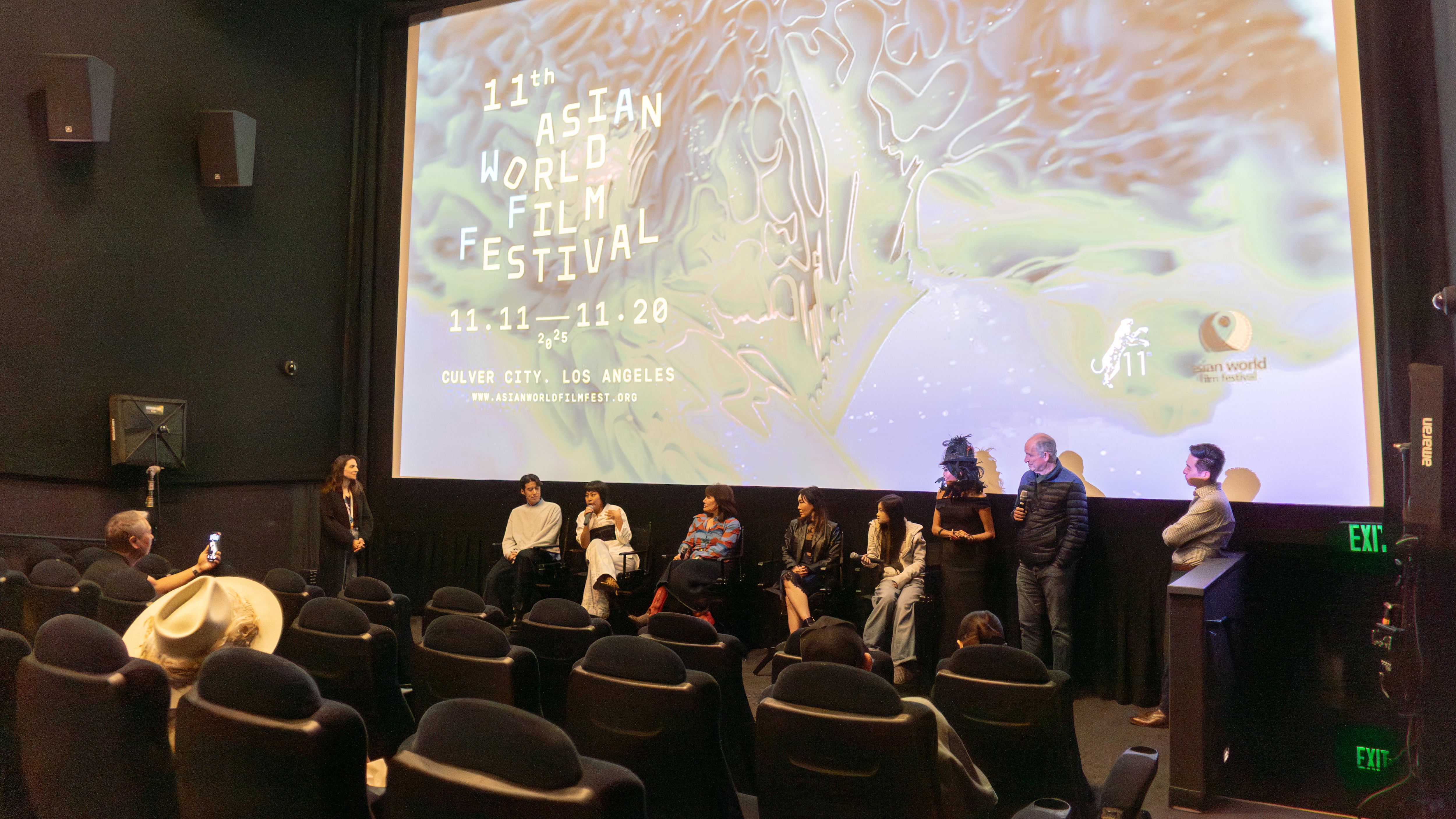 Directors and actors present at a panel