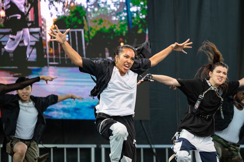 Dance crew Prism Kru performs “Maverick,” by The Boyz as part of the K-pop Cover Dance Festival competition.