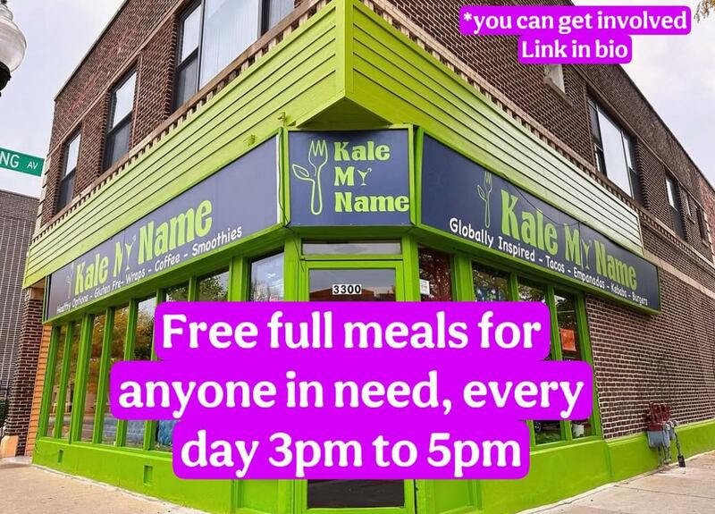 Kale My Name announcing their free meals on Instagram. (Photo courtesy of @kalemyname on Instagram).