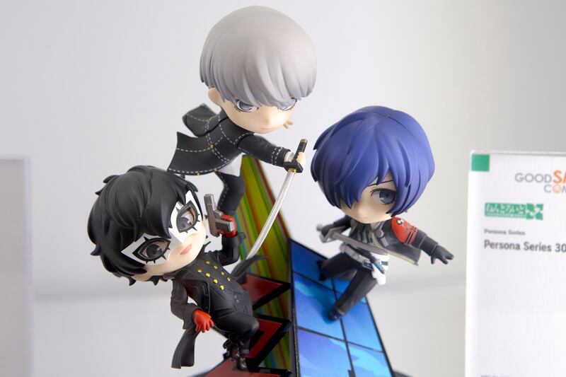 Anime figures on display