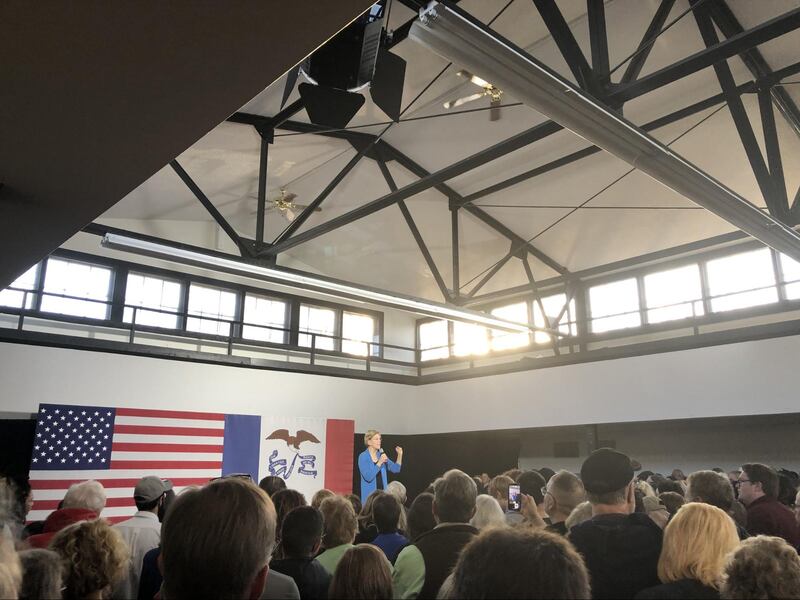 Warren at a campaign rally.