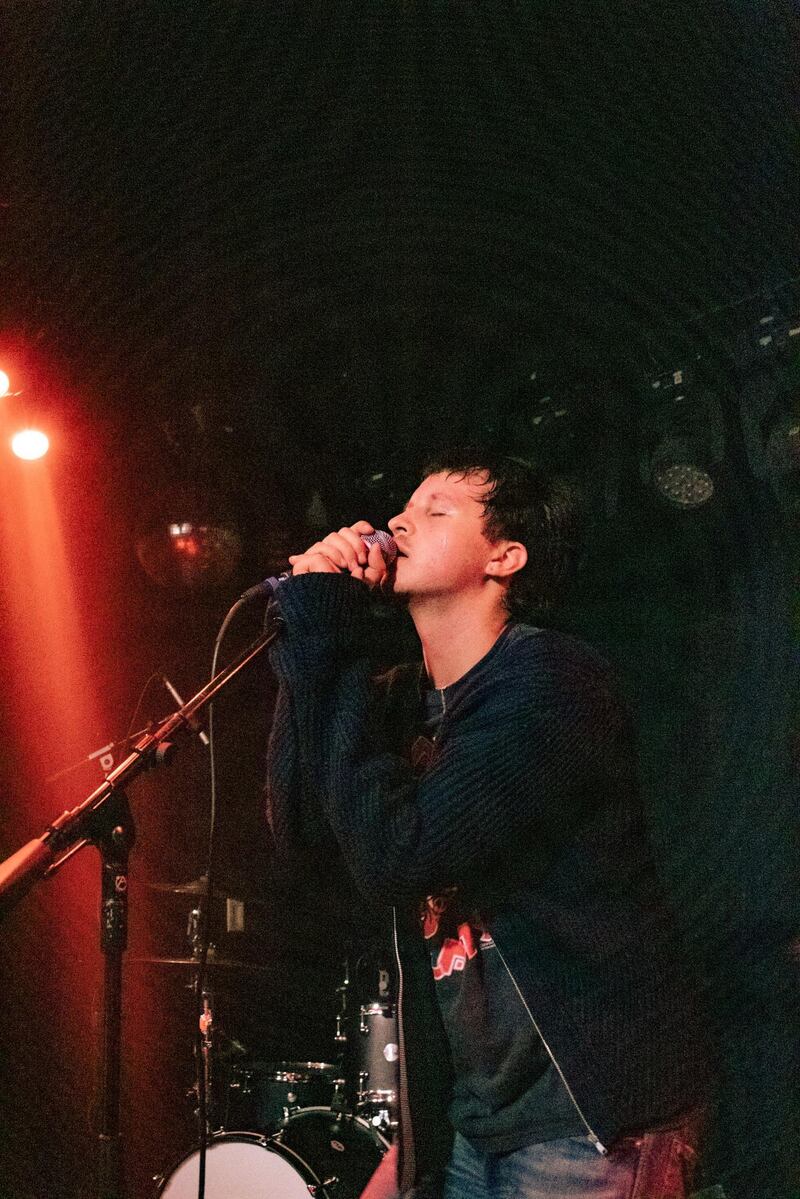 The band Groupthink performs at the Moroccan Lounge.