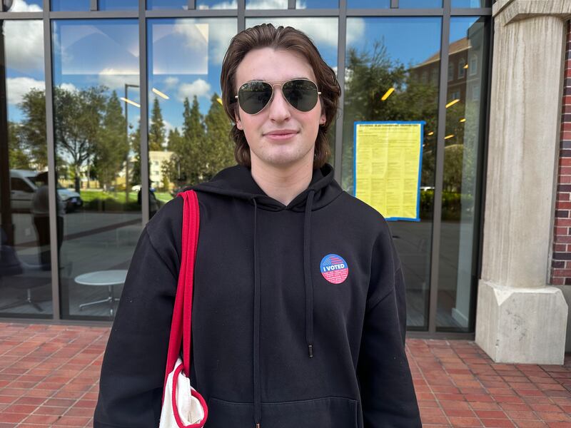 Sam Tarlov, a voter in the California primary elections.