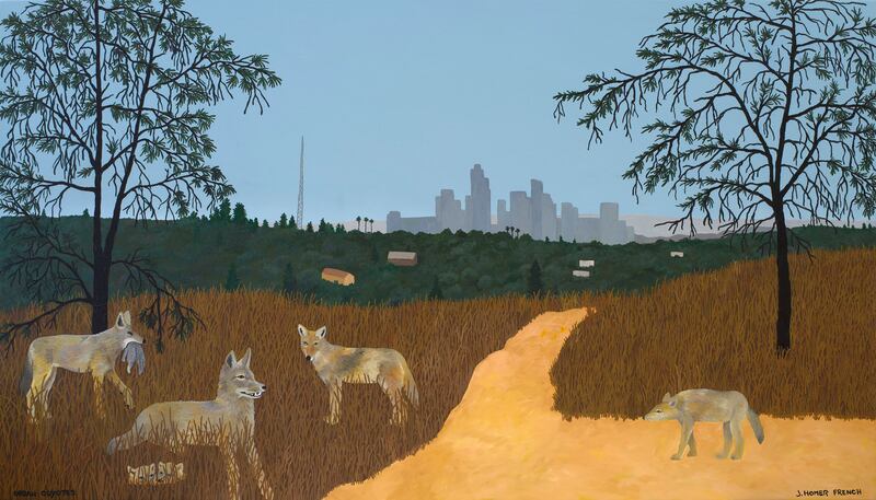 Urban Coyotes, 2023. By Jessie Homer French, b. 1940.
