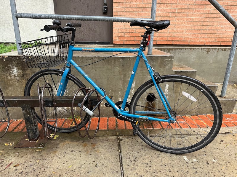 Bike racks, while available, are not well-designed on the USC campus. (Colin Maclay and Mike Ananny/USC).