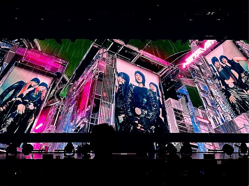 The video during the XG concert
