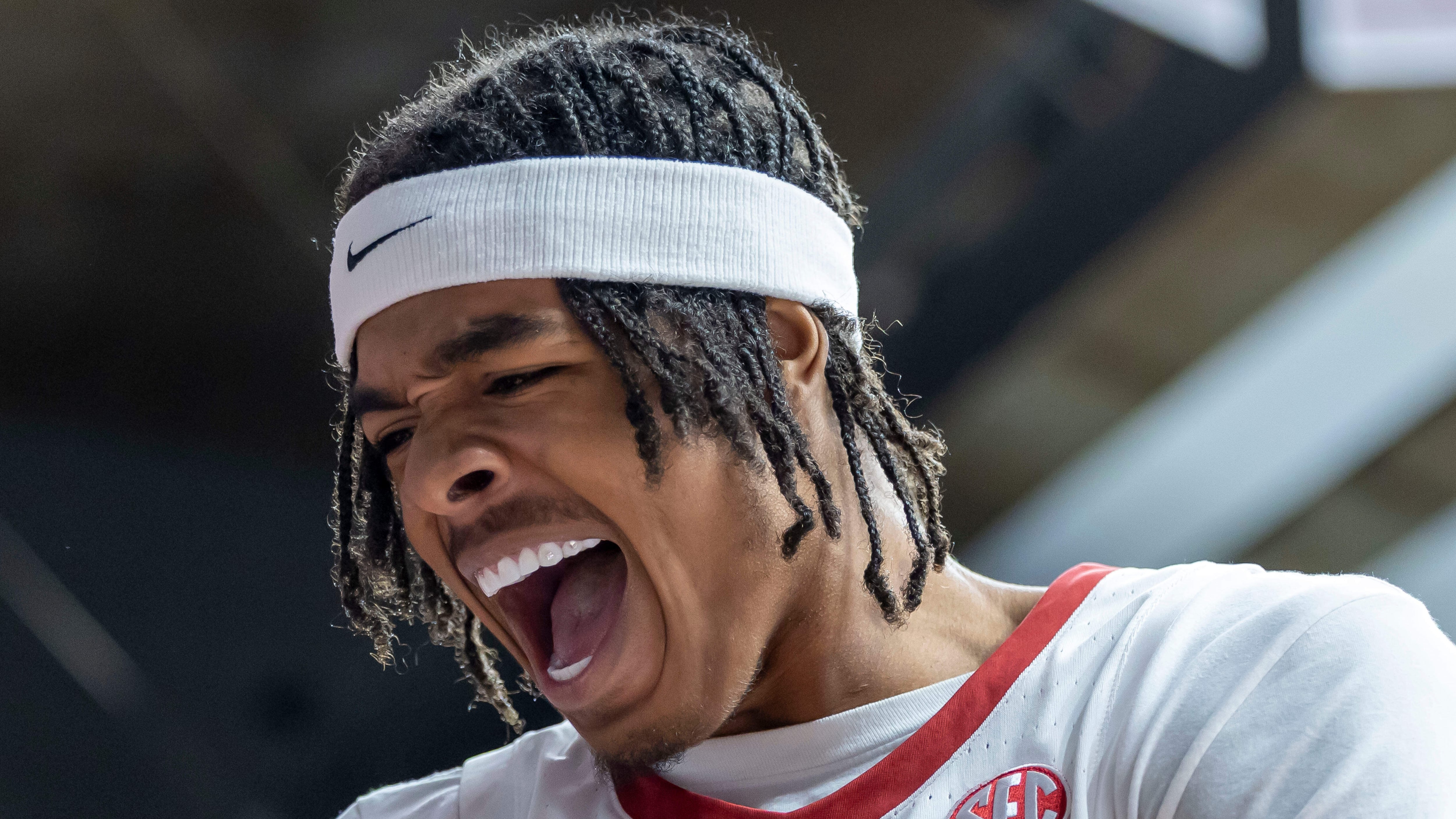 Photo of Labaron Philon Jr. celebrating a score.