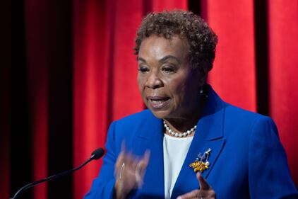 Photo of candidate debating at the US Senate Debate