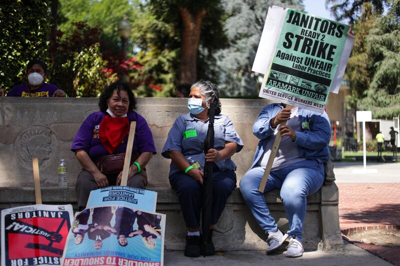 USC janitor and custodian protest
