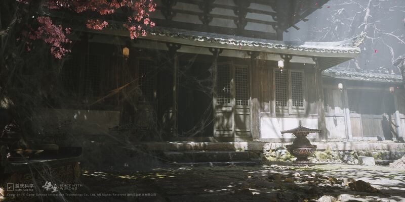 Wallpaper from Black Myth: Wukong of Chinese architecture.