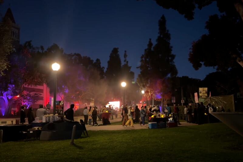 Activities outside the Fisher Museum of Art