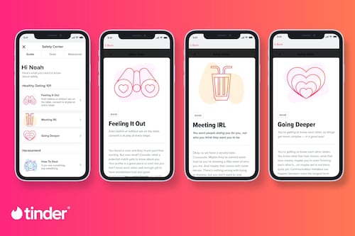 Tinder rolls out new initiative to promote healthy dating conversations for college students