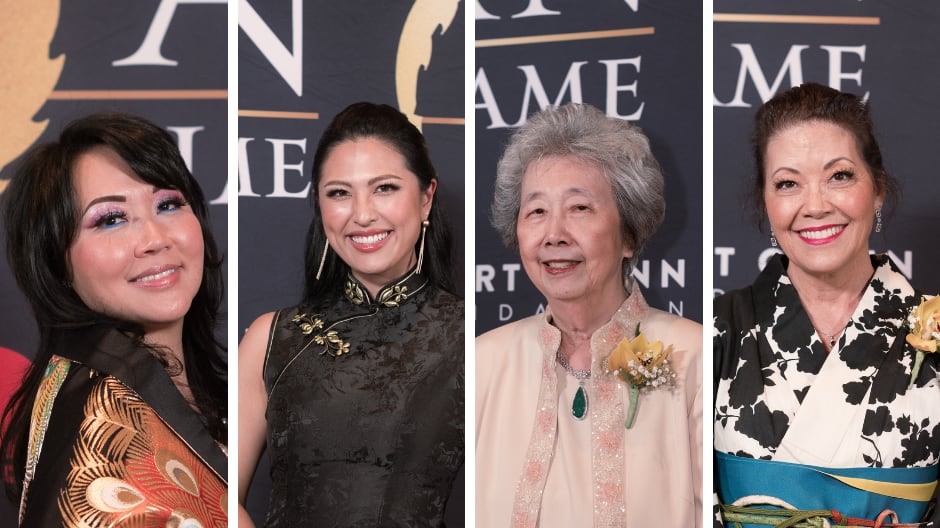 Photo collage of four women