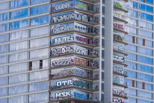 Oceanwide Plaza graffiti: eyesore or artform?