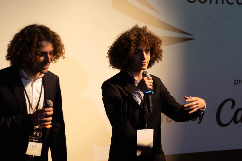 Luke Steinfeld and Micah H. Eisenberg at 50/50 Fest.
