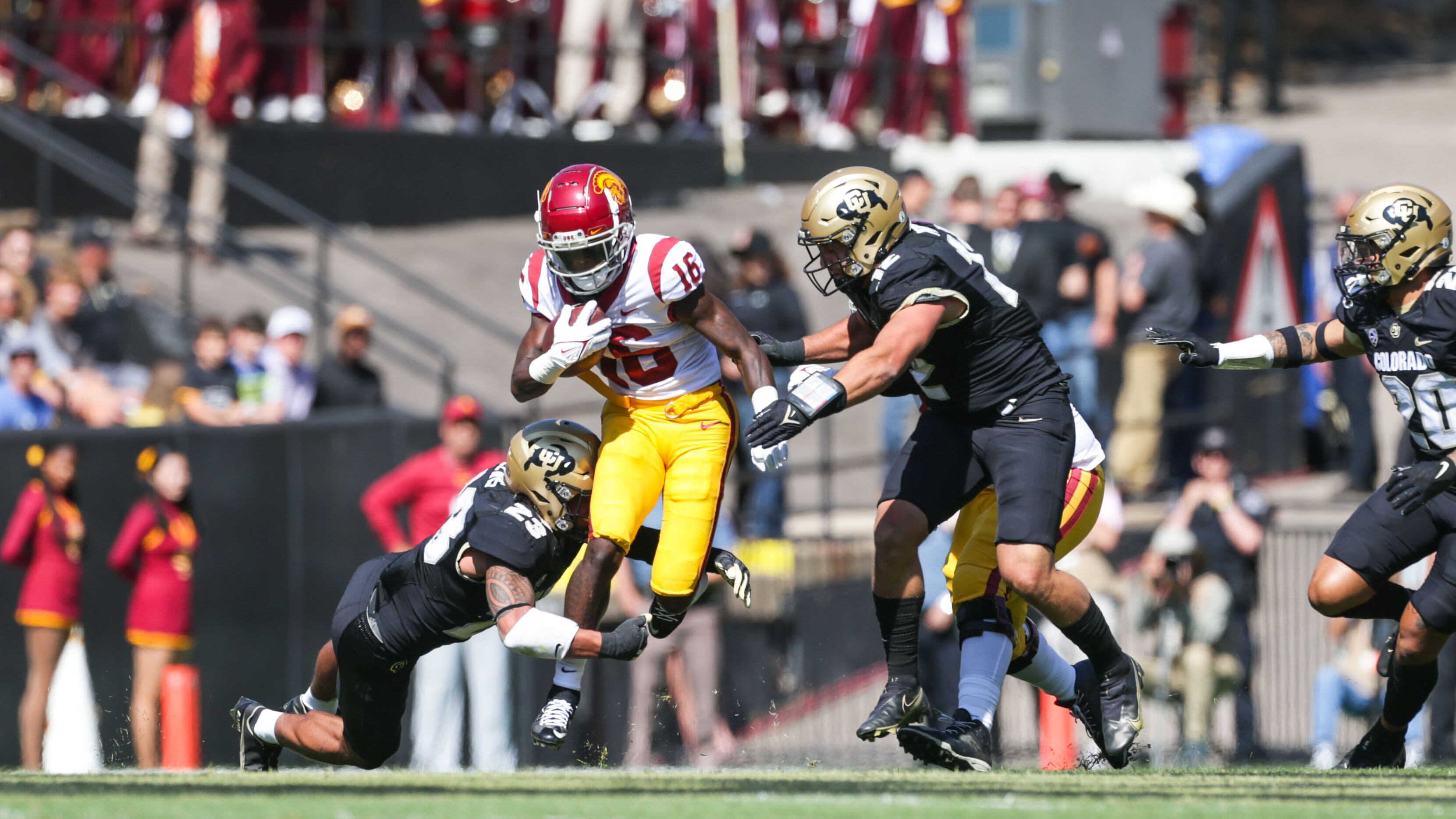 A photo of USC wide receiver Tahj Washington