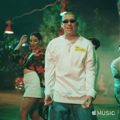 Gif of Bad Bunny dancing