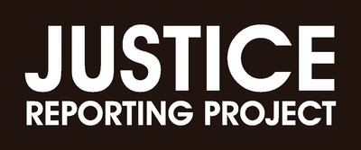 A photo of the Justice Reporting Project logo with its name.