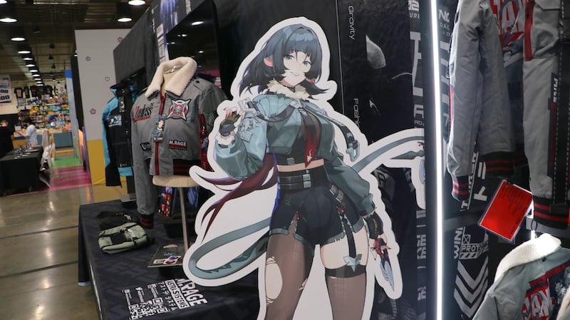 Booth with an anime girl