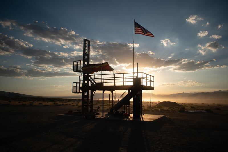 The RPL test pad in the desert on October 21, 2023.