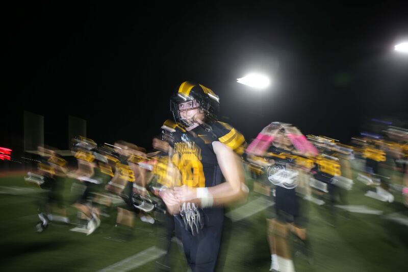 Photo of high school football player Roman Marchetti in a photo story by Yannick Peterhans.