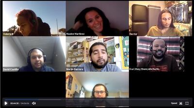 Photo of a zoom call meeting
