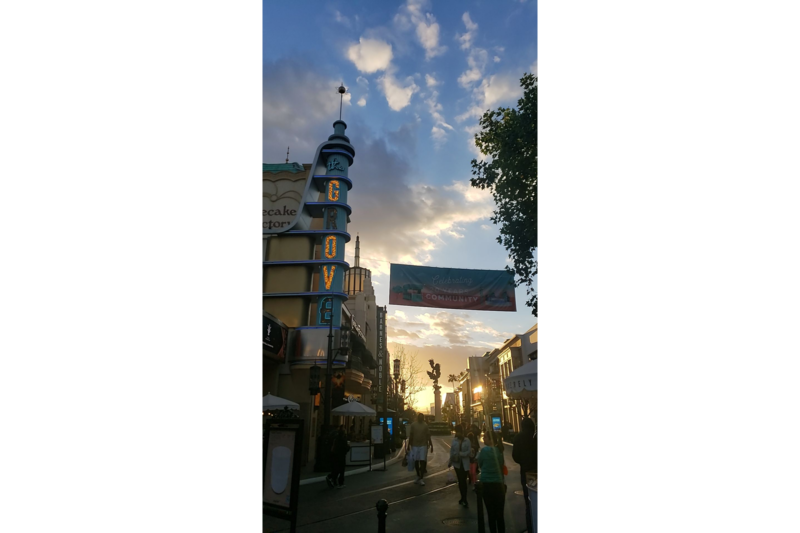 The Grove in Los Angeles at sunset (Photo by Jaydelle Herbert)