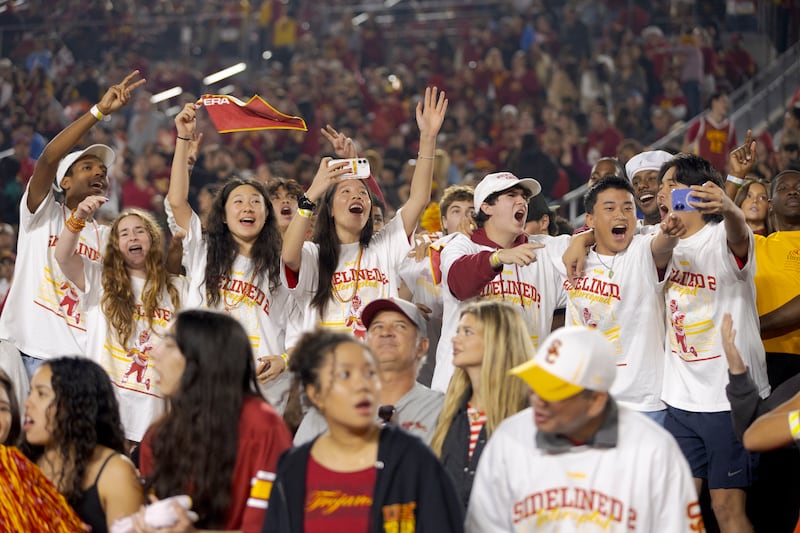 Fans cheering together