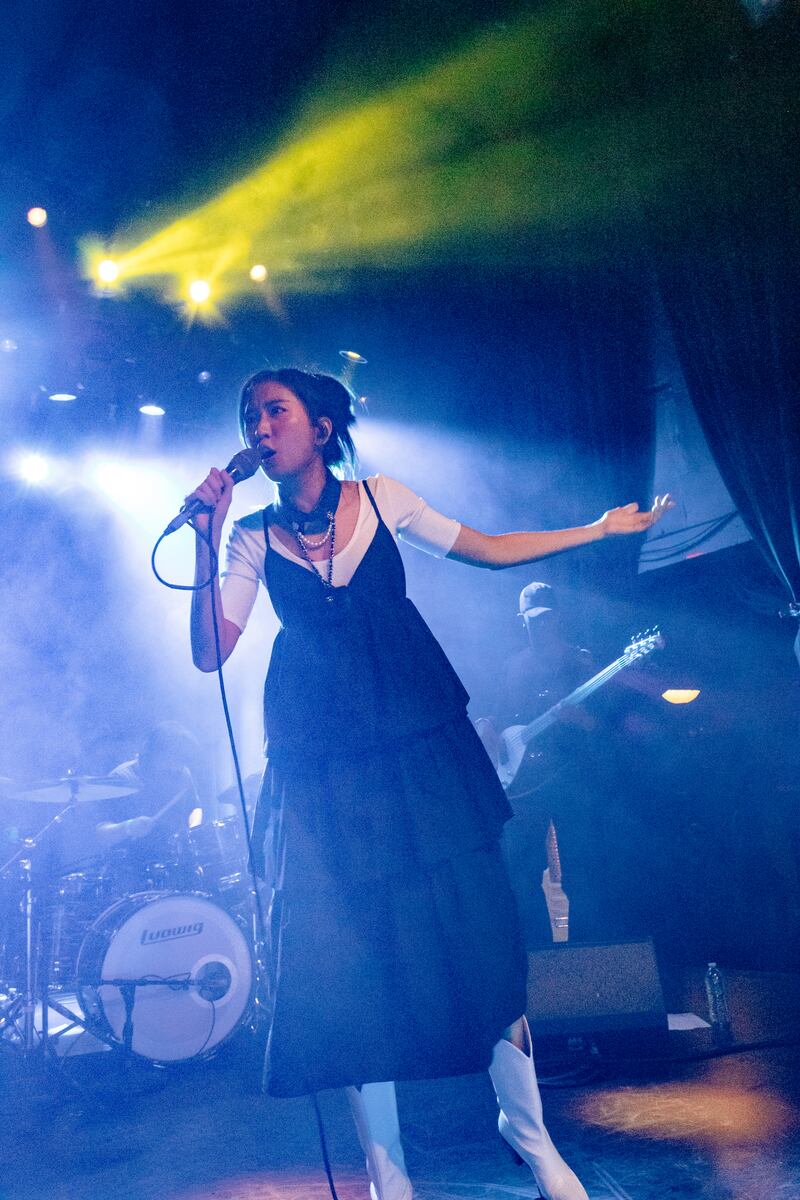 9m88 performs “Friend Zone,” another track off of “9m88 Radio,” paying homage to the jazz rap of her college days in New York City while featuring Washington D.C. rapper Oddisee. After studying fashion design at Shih Chien University in Taiwan, she moved to the U.S. to pursue jazz singing at the School of Contemporary Jazz and Music at The New School. She blends both her fashion and jazz backgrounds in her music and performances. (Photo by Marissa Ding)