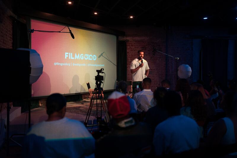 The Walk Good Yard co-founder Etienne Maurice hosted the FilmGood Festival.