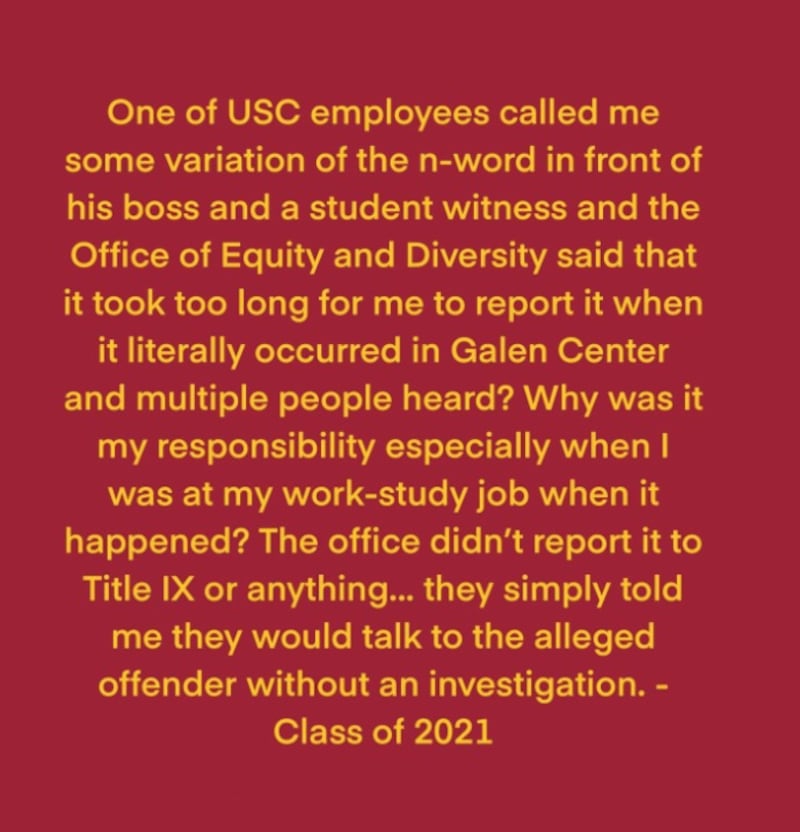 (Photo courtesy of Instagram: @black_at_usc )