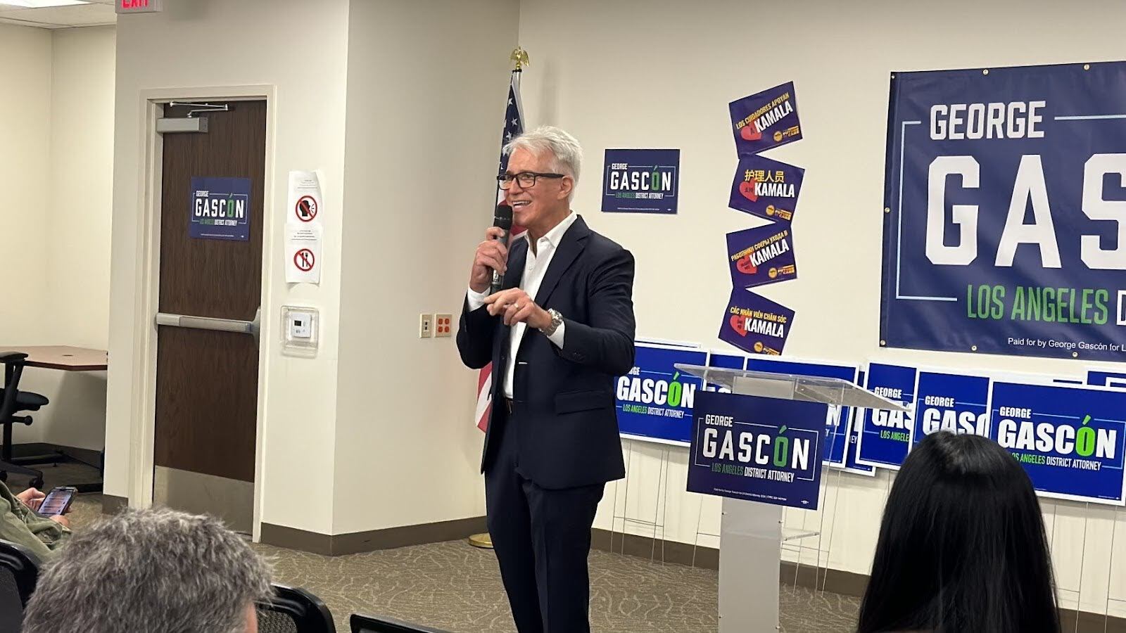 Photo of George Gascon speaking at an event on September 28