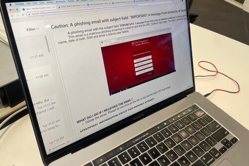 Fake USC email circulates among staff and students