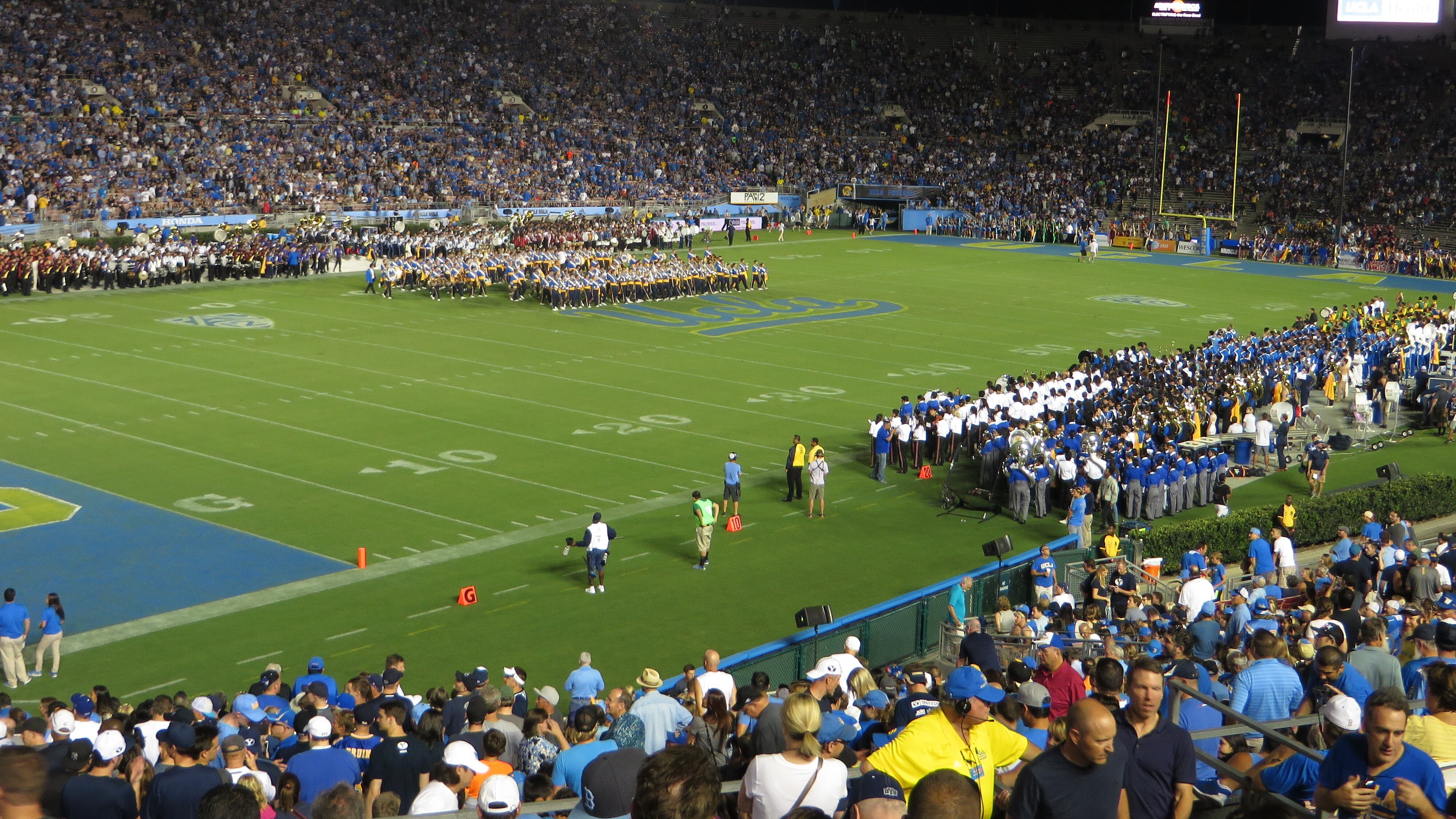 A photo of The Rose Bowl Stadium.