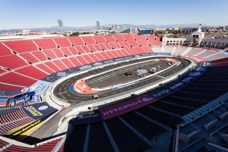 Photo of the NASCAR Clash at the Coliseum.