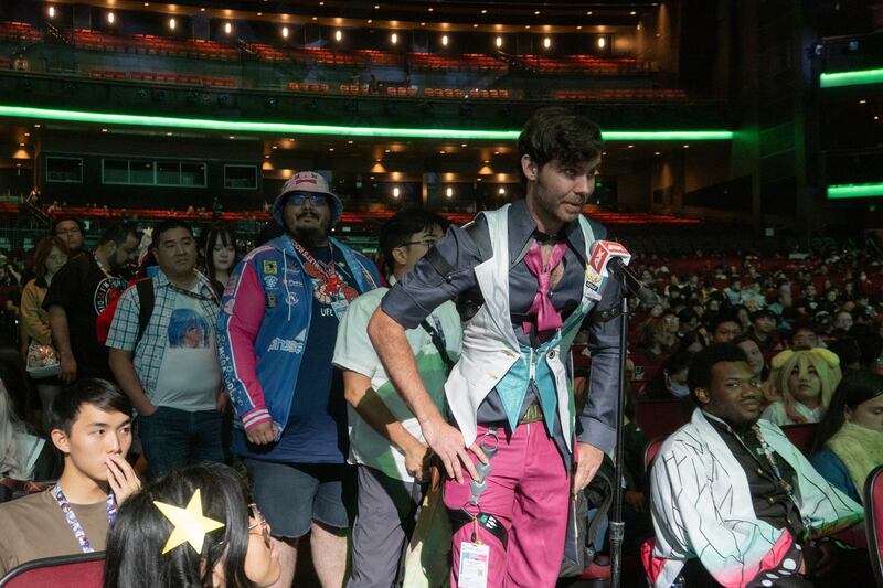 Fans line up and ask questions