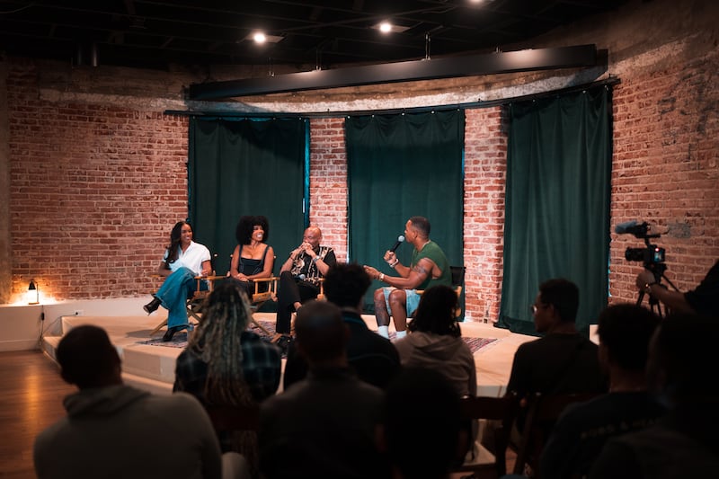 Actor Myles Bullock from BMF moderated an acting panel featuring William Stanford Davis, Brandee Evans and Felicia Joseph
