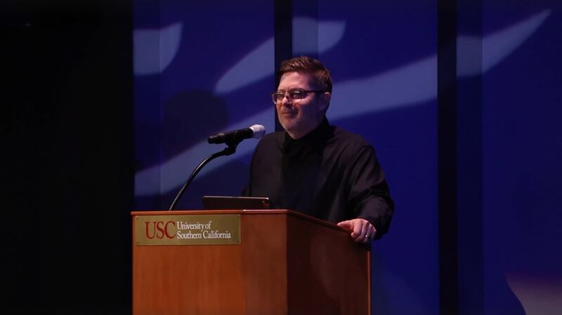 Photo of a man giving speech