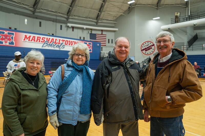 Friends at the caucus.