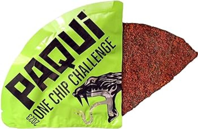 Picture of Paqui's packaging and chip that are found in many stores around the country. (Photo source Amazon.com)