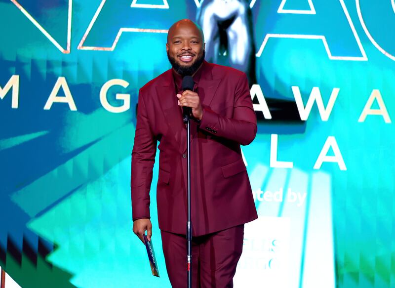 Kevin Fredericks (Kev On Stage) on stage at the NAACP Image Awards Dinner. Photo Courtesy of (Getty Images for NAACP)