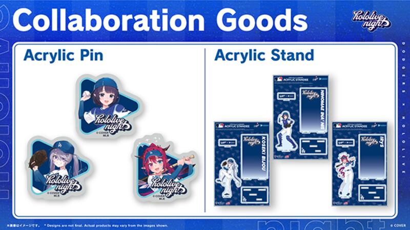 Merchandise sold during Hololive Night