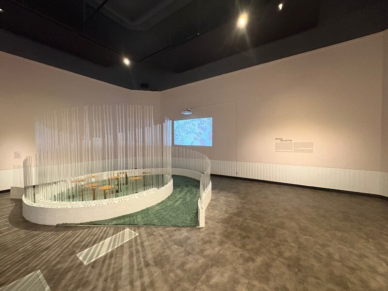 Photo of an art piece by the enFold Collective's "You/US in the Interstice."