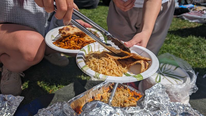 Food being served.