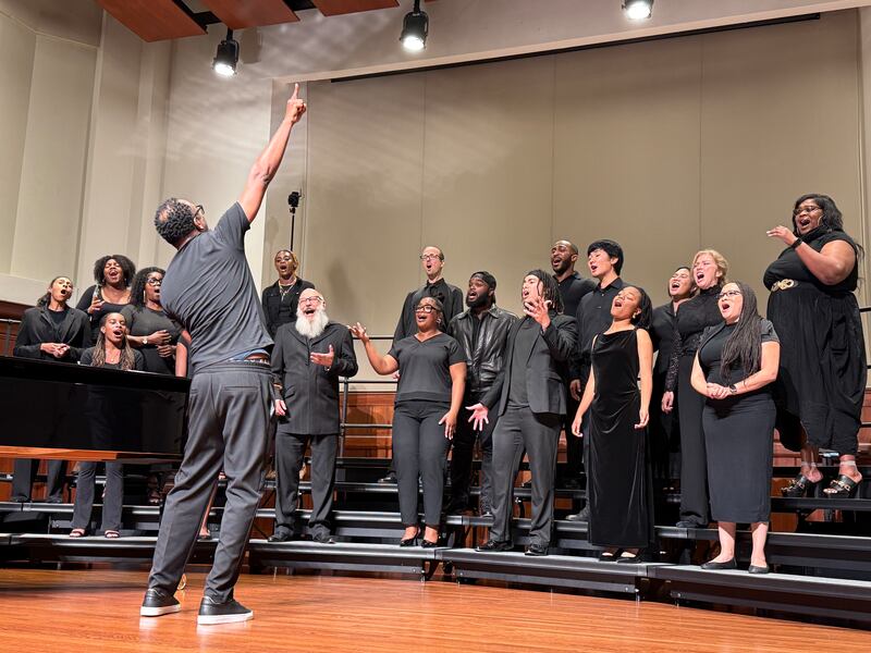 Gospel Choir Singing on the Stage