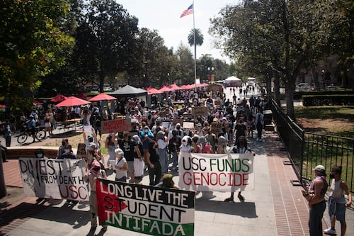 Student protest demands USC divest from Israel